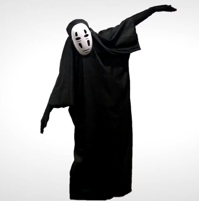 Disfraz cosplay de sin cara de el viaje de chihiro