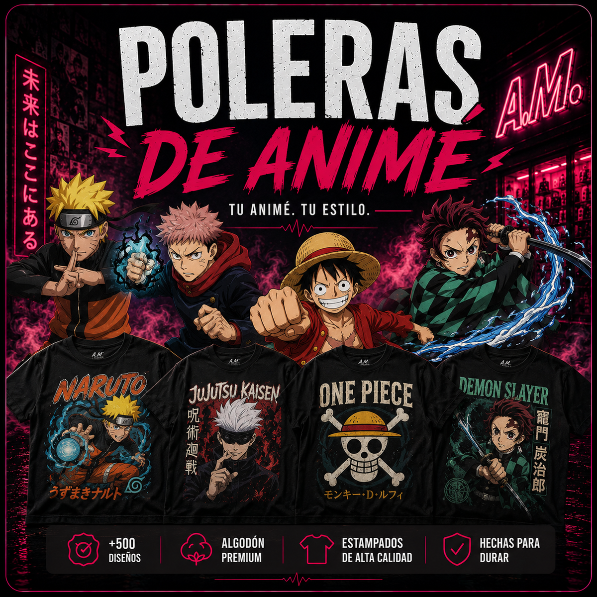 poleras de anime - amplitudmodulada