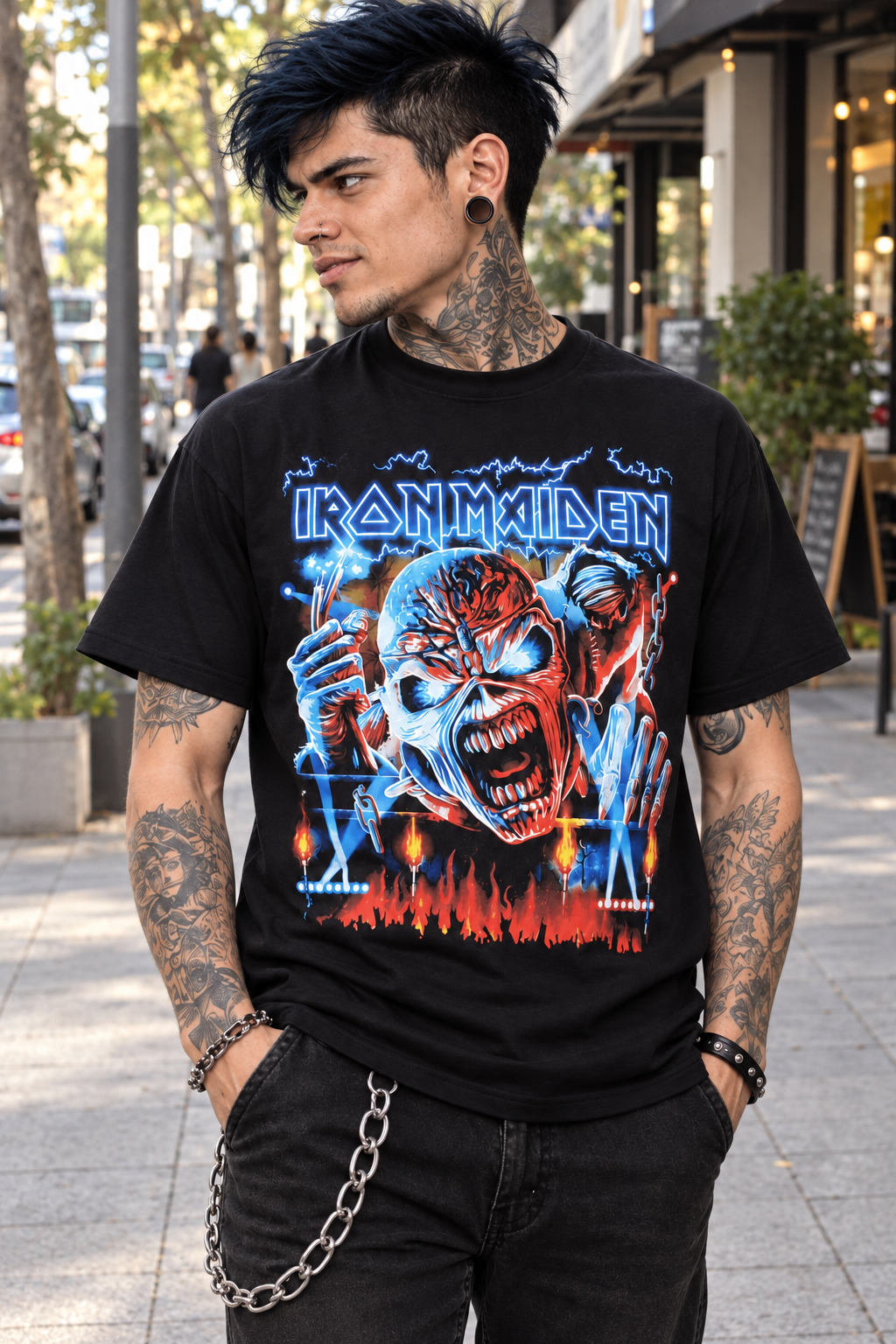 Polera Iron Maiden Run For Your Lives tour 2026