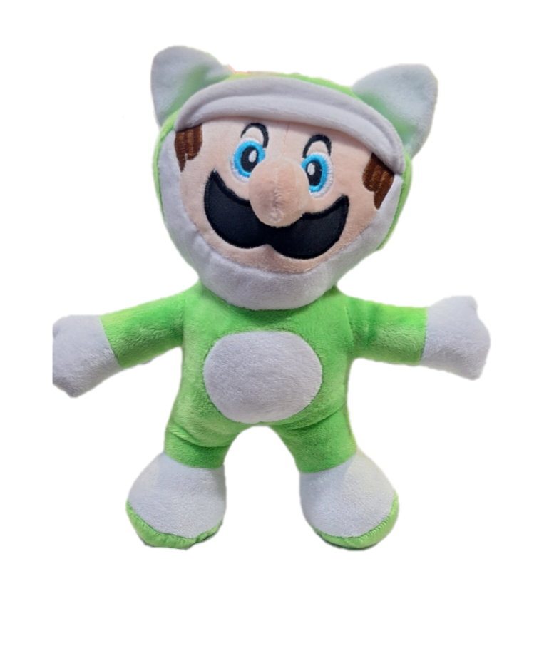 Peluche de Super Mario Bros con Traje de Gato 28 cm