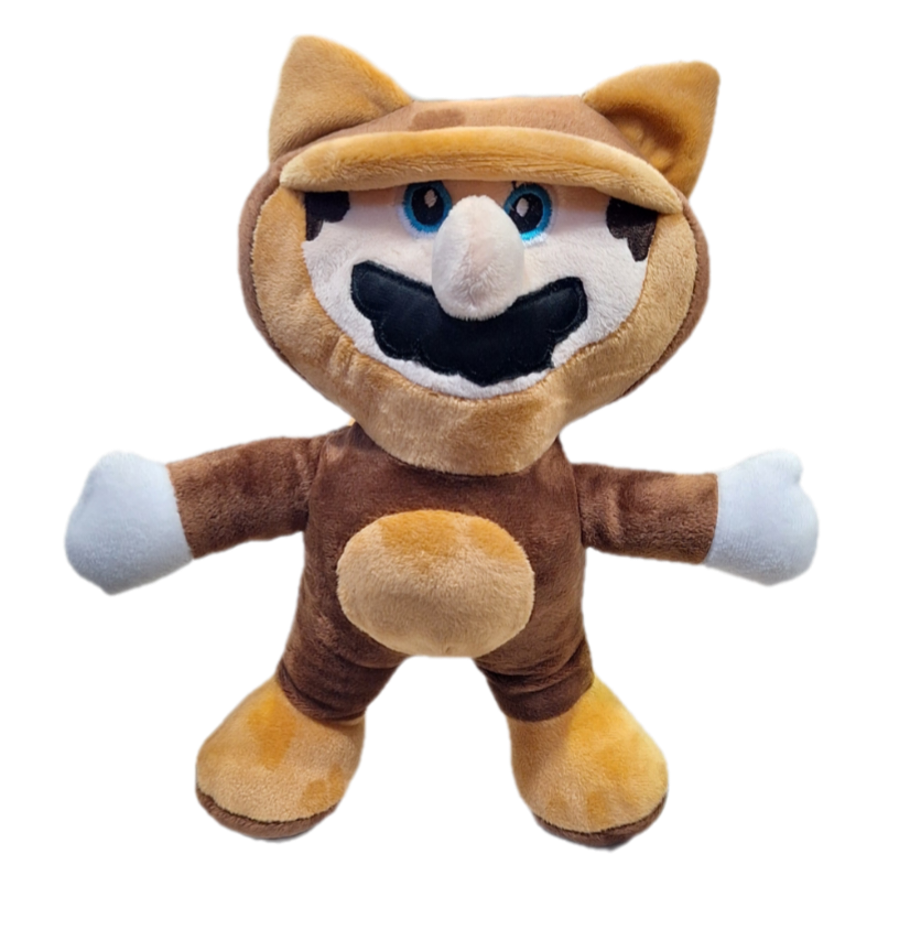 Peluche de Super Mario Bros con Traje de Gato 28 cm