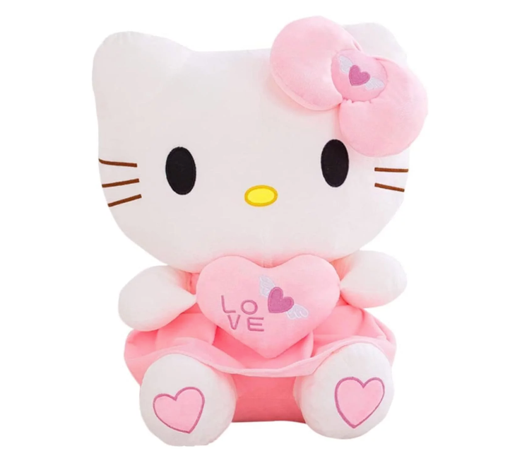 Peluche Hello Kitty love rosa 40 cm