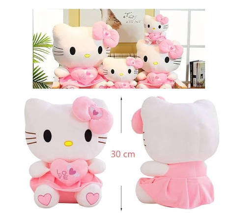 Peluche Hello Kitty love rosa 40 cm