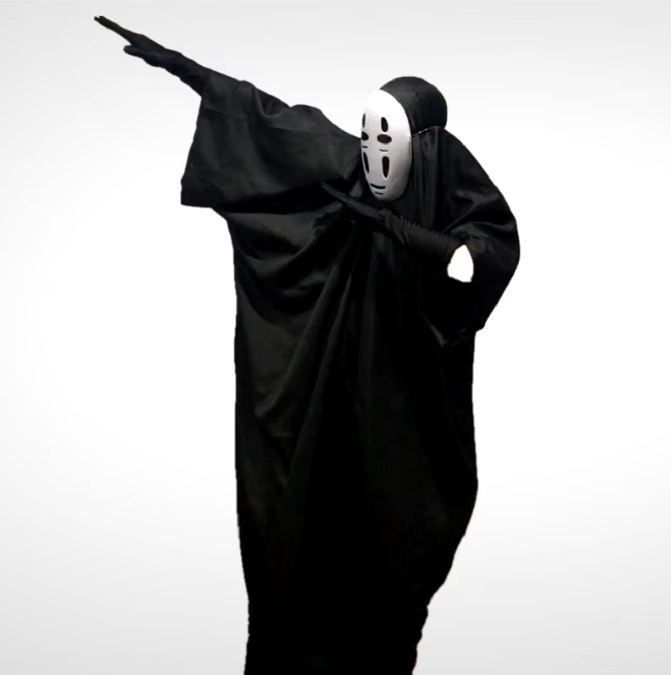 Disfraz cosplay de sin cara de el viaje de chihiro