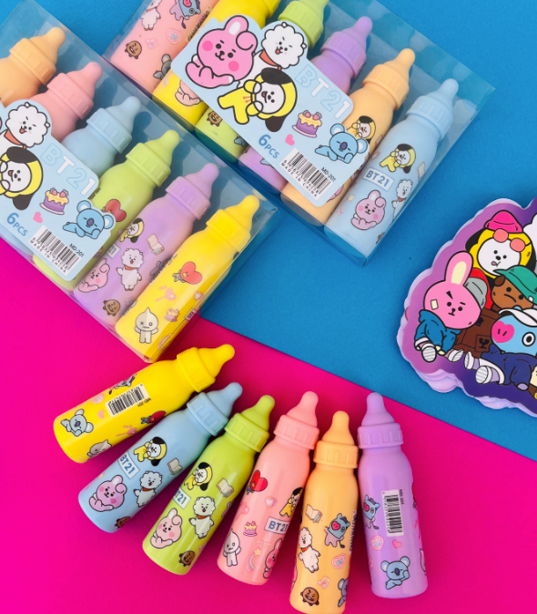 set de destacadores bts21