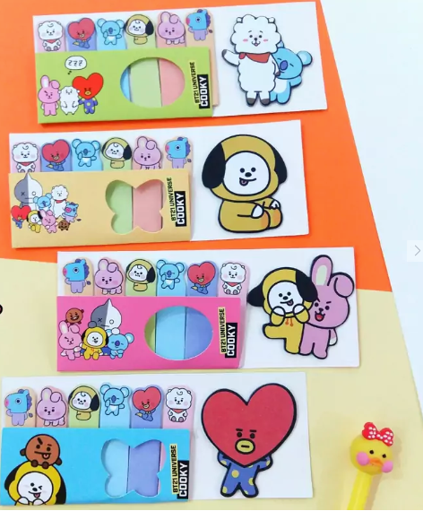 set de post-it coleccione BT21