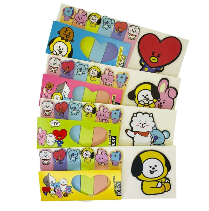 set de post-it coleccione BT21