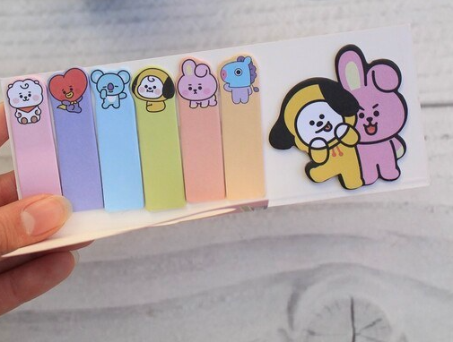 set de post-it coleccione BT21