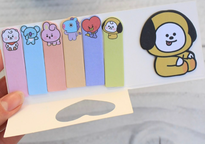 set de post-it coleccione BT21