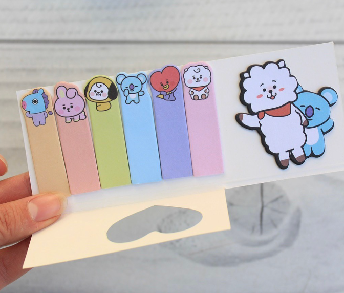 set de post-it coleccione BT21