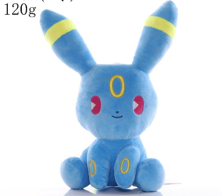 peluche eevee umbreon azul 26cm