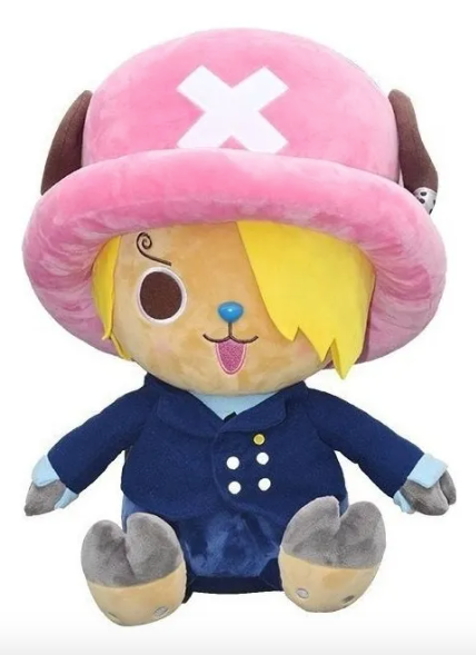 peluche one piece sanji con gorro de chopper 24cm