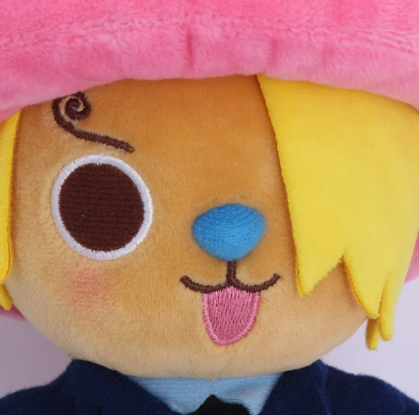peluche one piece sanji con gorro de chopper 24cm