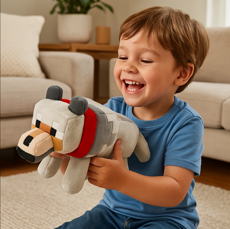 peluche lobo de minecraft