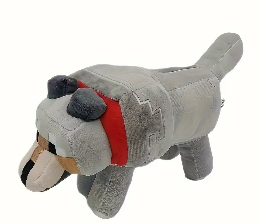 peluche lobo de minecraft