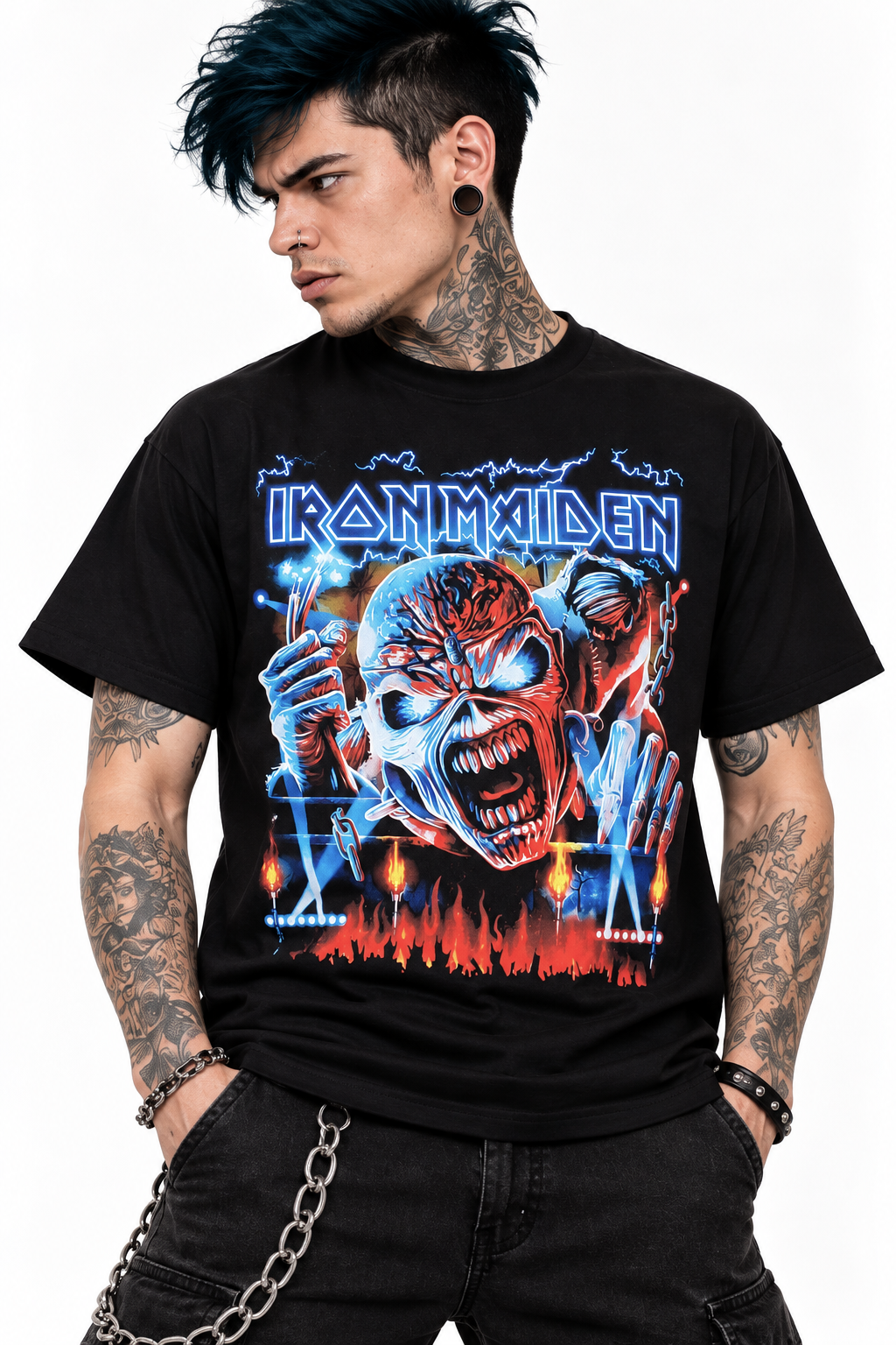 Polera Iron Maiden Run For Your Lives tour 2026