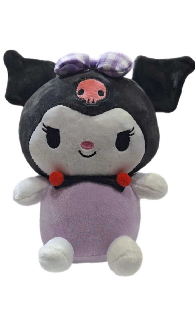 peluche kuromi lazo morado 27 cm