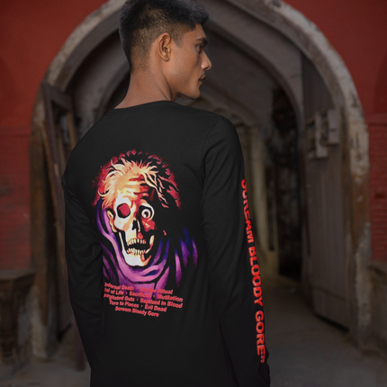Polera Death Scream Bloody Gore Manga Larga