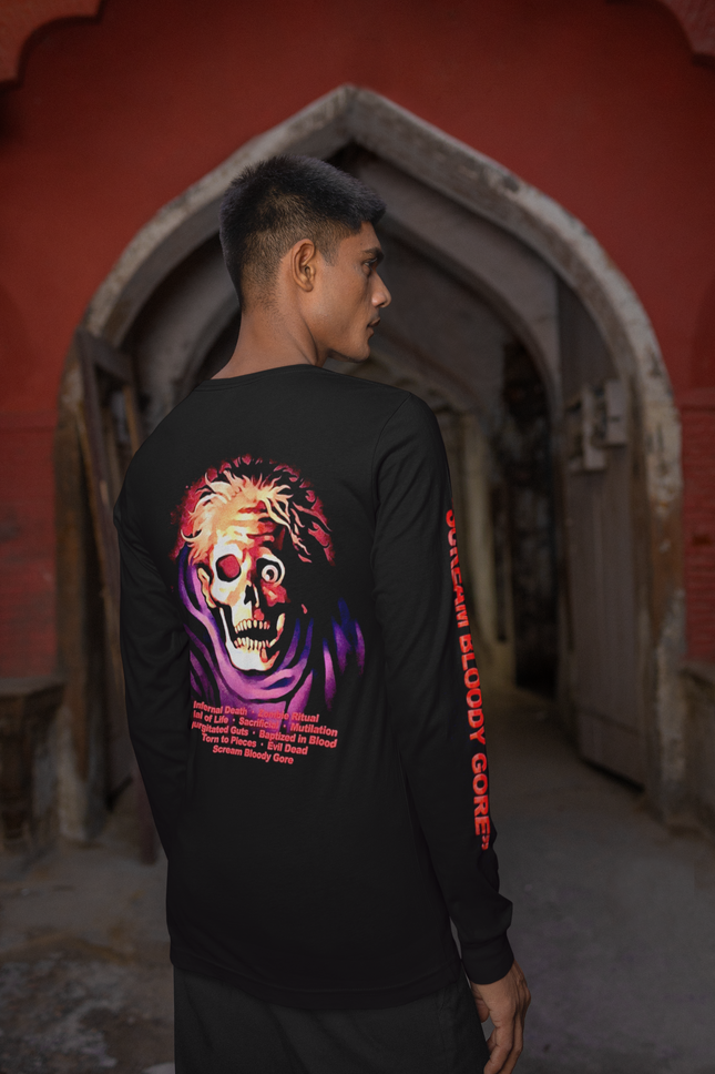 Polera Death Scream Bloody Gore Manga Larga