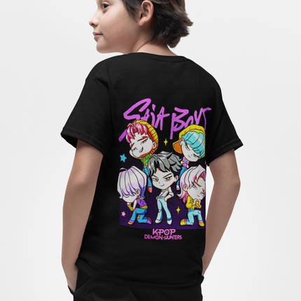 Polera guerreras K-pop baby Huntrix Y Saja Boys -Niños