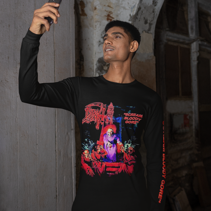Polera Death Scream Bloody Gore Manga Larga