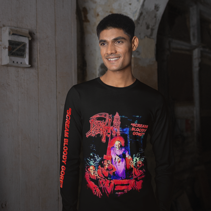 Polera Death Scream Bloody Gore Manga Larga