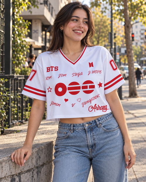 Croptop BTS blanco-ludica