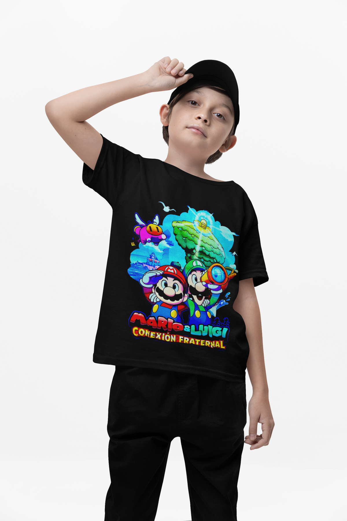 Polera Mario Luigi Brothership -Niños