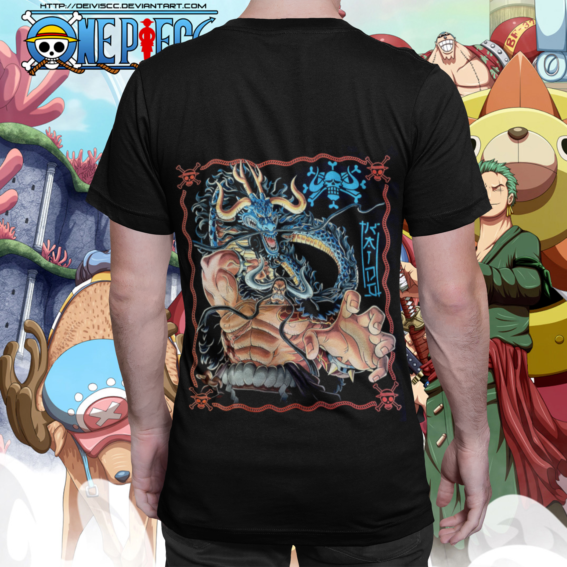 polera one piece luffy, Sanji y zoro