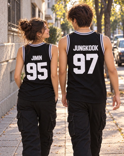 Polera Debut BTS, espalda Jimin 95 y Jungkook 97