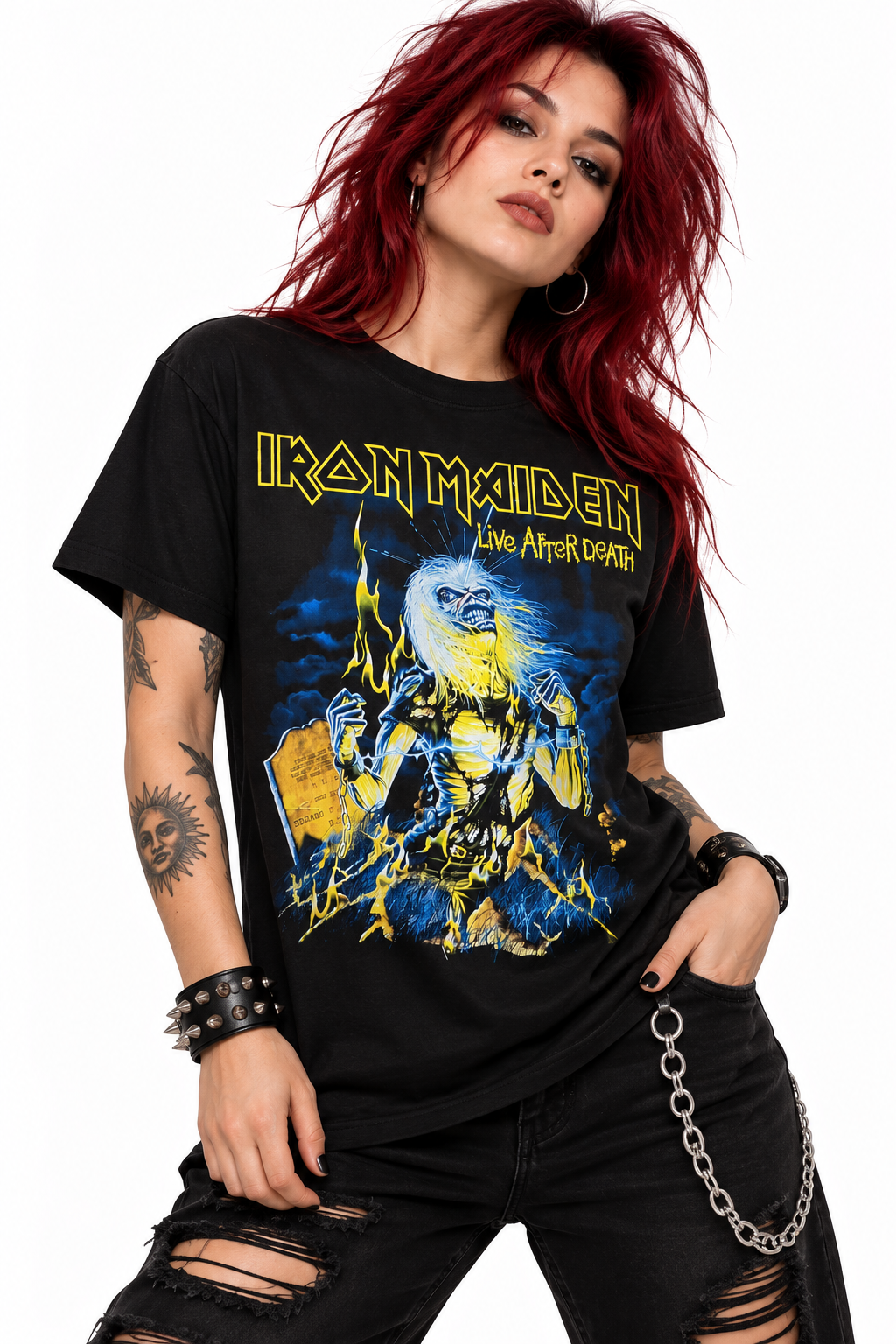 Polera Iron Maiden Live After Death frente