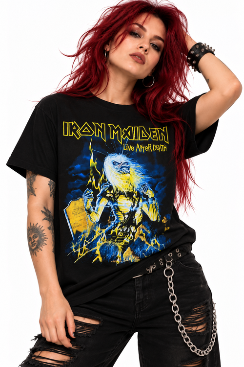 Polera Iron Maiden Live After Death frente