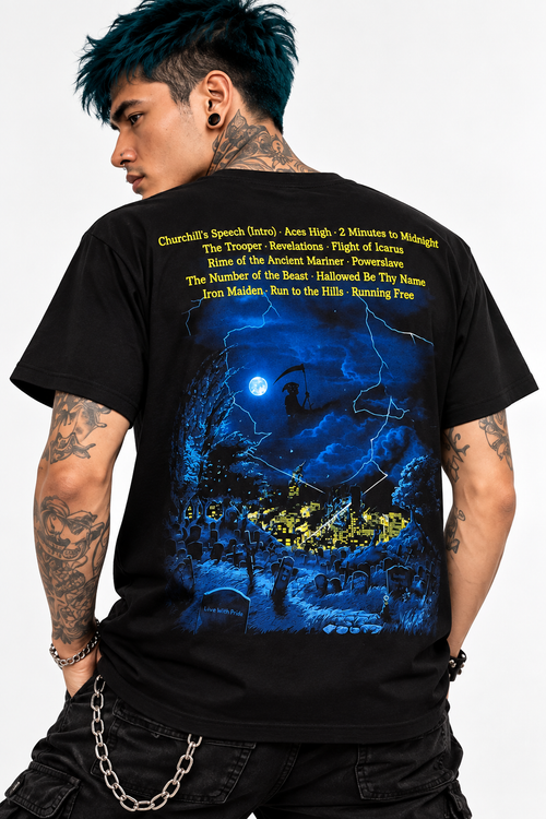 Polera Iron Maiden Live After Death espalda