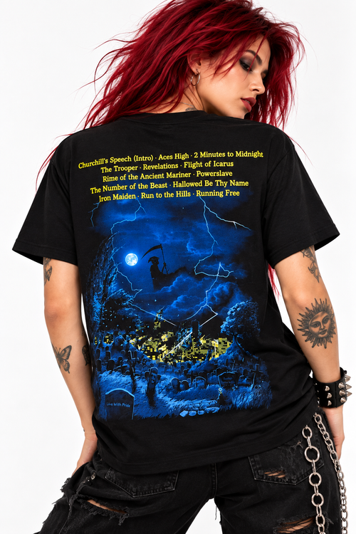 Polera Iron Maiden Live After Death espalda