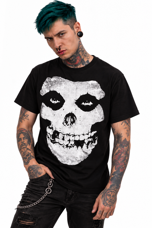 Polera Misfits negra - hombre frente