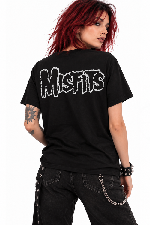 Polera Misfits negra - mujer espalda