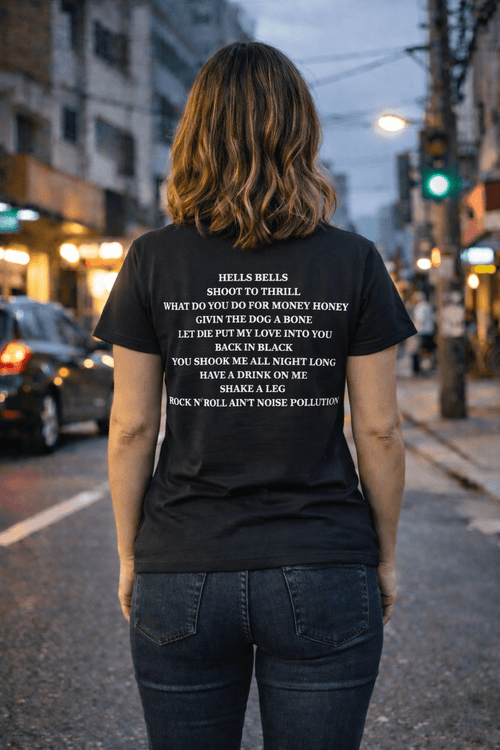 Polera Acdc Back in Black - amplitudmodulada