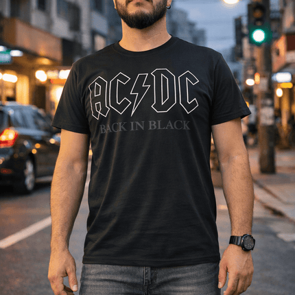 Polera Acdc Back in Black - amplitudmodulada