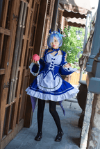 disfraz Re Zero Ram Rem azul - amplitudmodulada