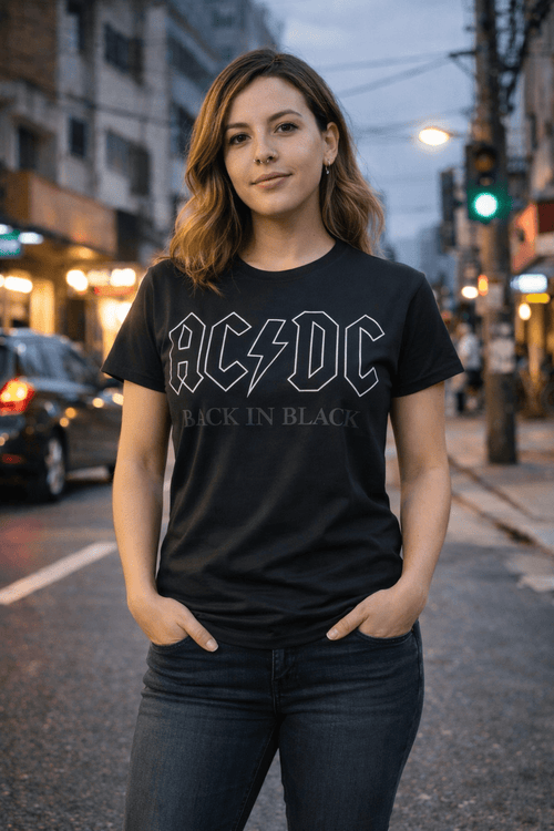 Polera Acdc Back in Black - amplitudmodulada