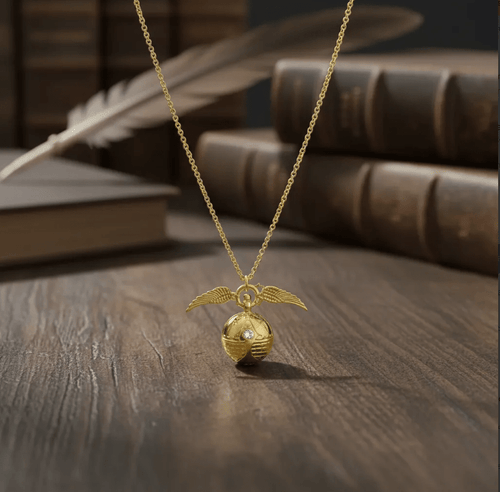 Collar Snitch Dorada con reloj funcional integrado - amplitudmodulada