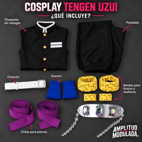 Disfraz Cosplay Tengen Uzui Kimetsu no Yaiba - amplitudmodulada