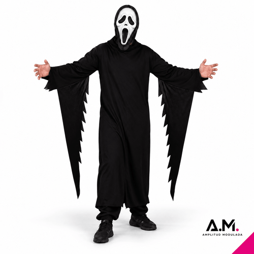 Disfraz Scream Ghostface con máscara y túnica - amplitudmodulada