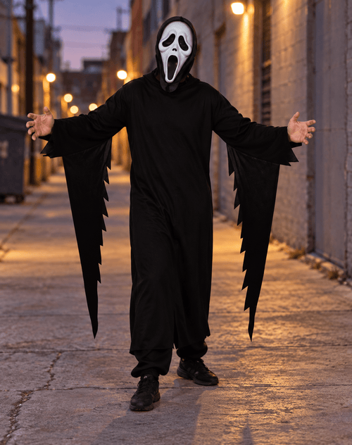 Disfraz Scream Ghostface con máscara y túnica - amplitudmodulada