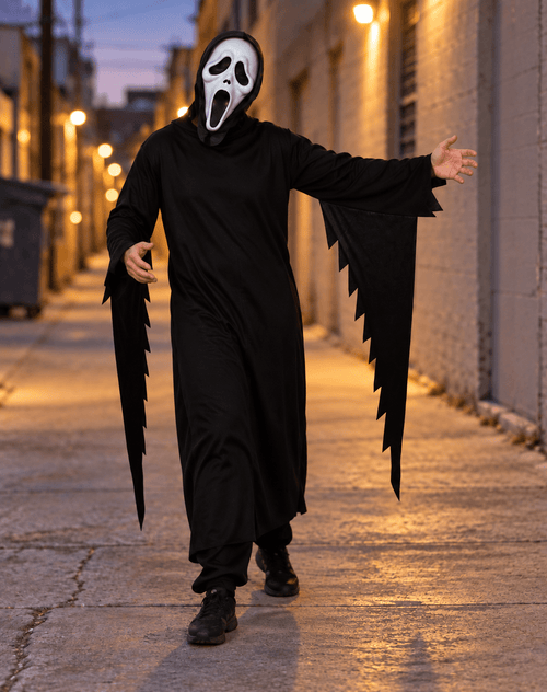 Disfraz Scream Ghostface con máscara y túnica - amplitudmodulada