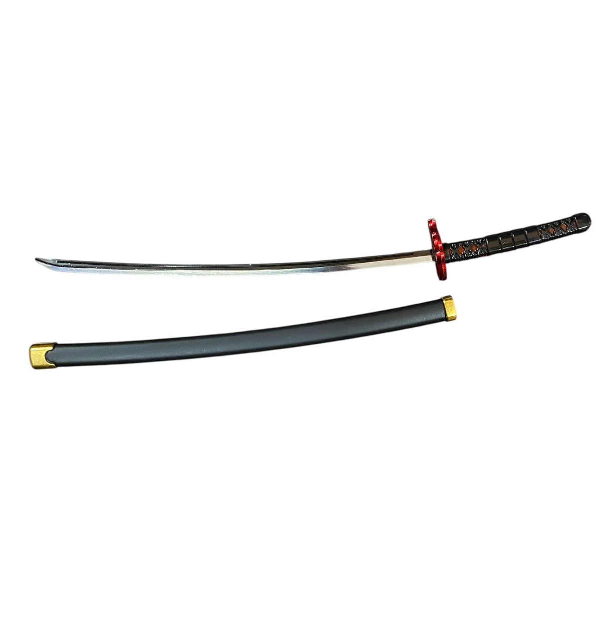 mini katana tanjiro de fuego 25cm - amplitudmodulada