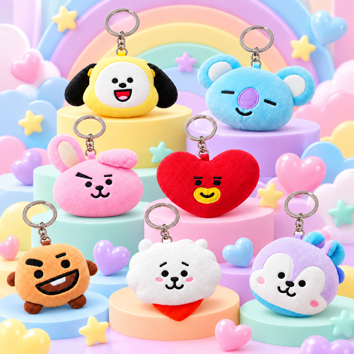 Llaveros de Peluche BT21 · Elige tu personaje - amplitudmodulada