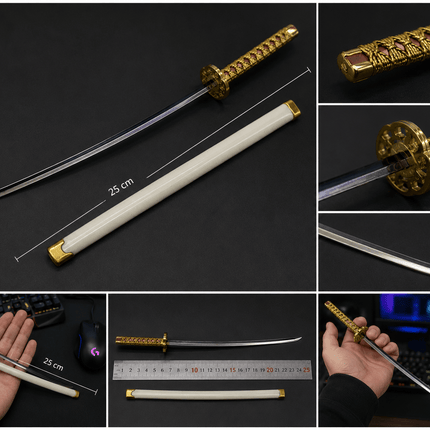 Mini Katana Zoro Enma Blanca 25CM - amplitudmodulada