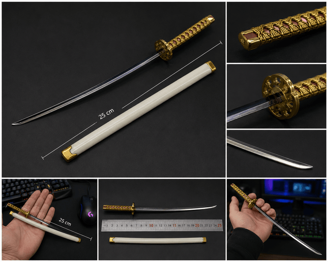 Mini Katana Zoro Enma Blanca 25CM - amplitudmodulada
