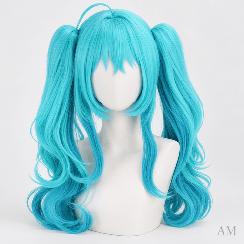 Peluca cosplay Hatsune Miku – Coletas onduladas - amplitudmodulada
